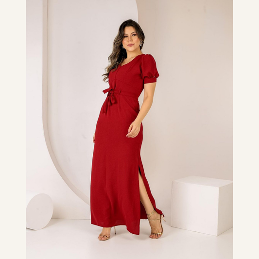 Vestido Longo Crepe Viscose
