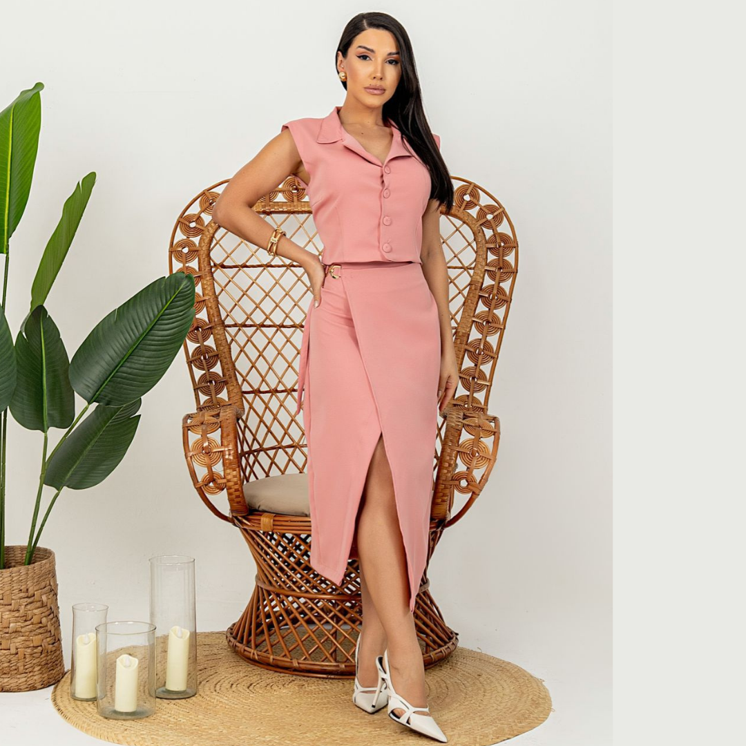 Conjunto Longo Crepe Viscose