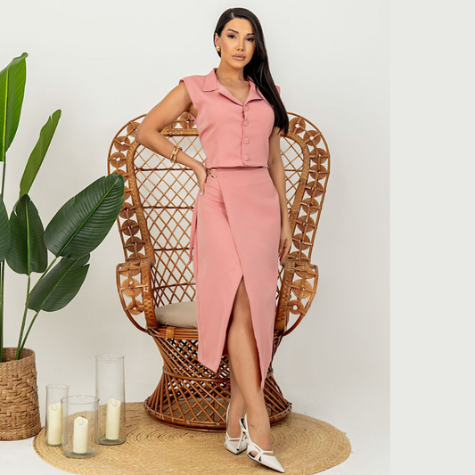 Conjunto Longo Crepe Viscose