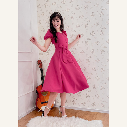 Vestido Midi Crepe Viscose