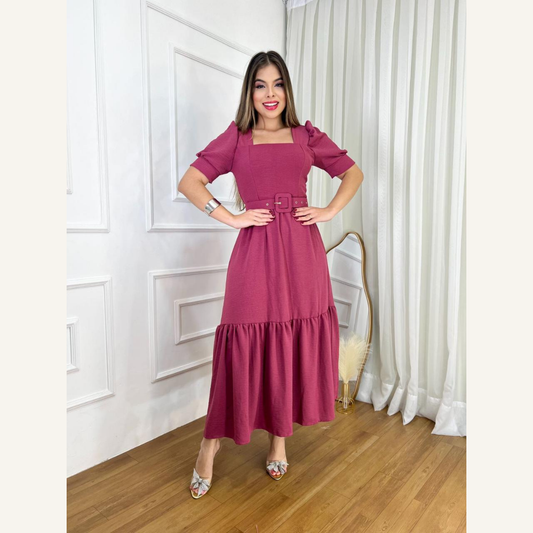 Vestido Longo Viscolhinho